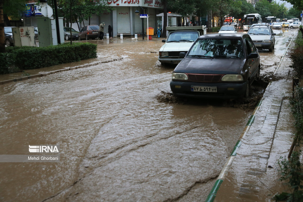 بارش های سیل آسا در مشهد