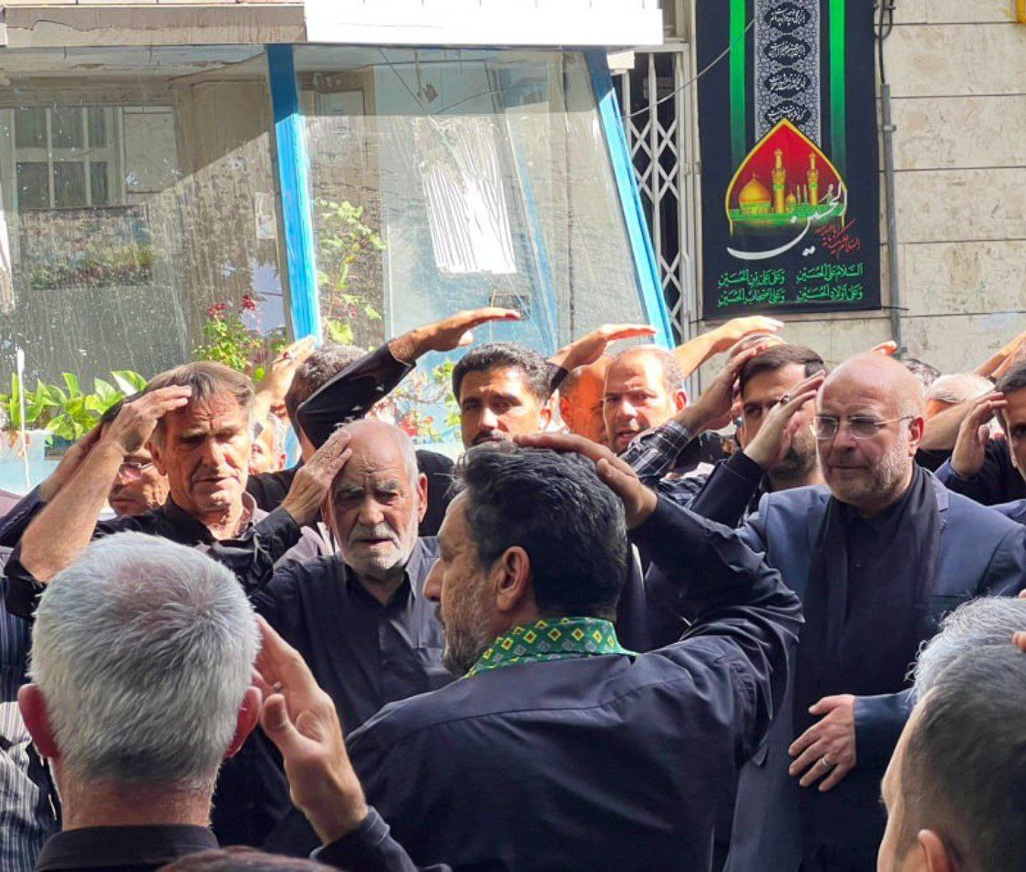 حضور قالیباف در جمع عزاداران در زادگاه پدری