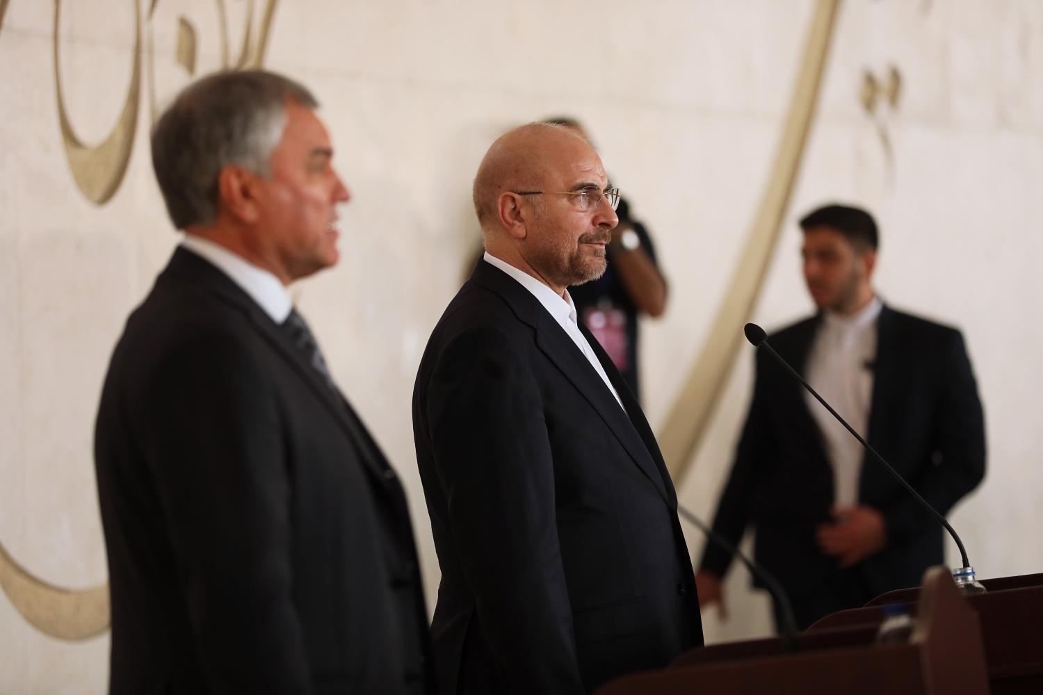 کنفرانس مطبوعاتی روسای مجالس ایران و روسیه 