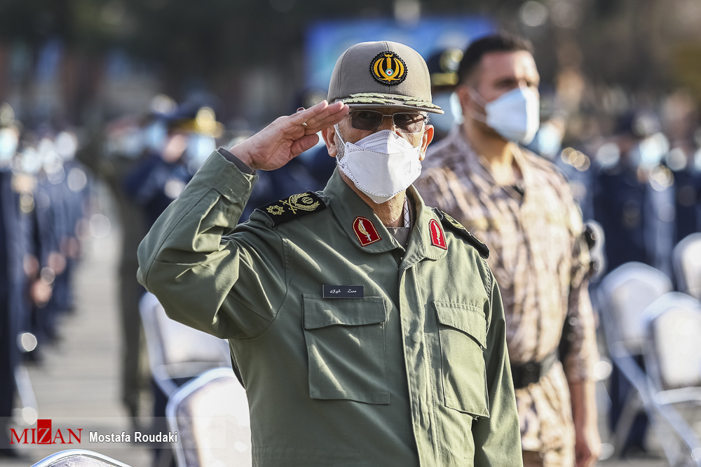 قالیباف در مراسم تشییع پیکر خلبان شهید