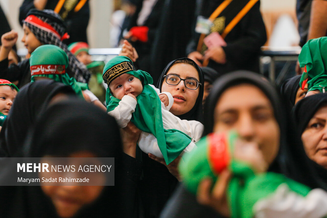 مراسم «شیرخوارگان حسینی» در حرم شاهچراغ (ع)