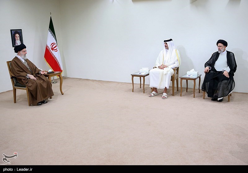 دیدار امیر قطر با رهبر معظم انقلاب اسلامی