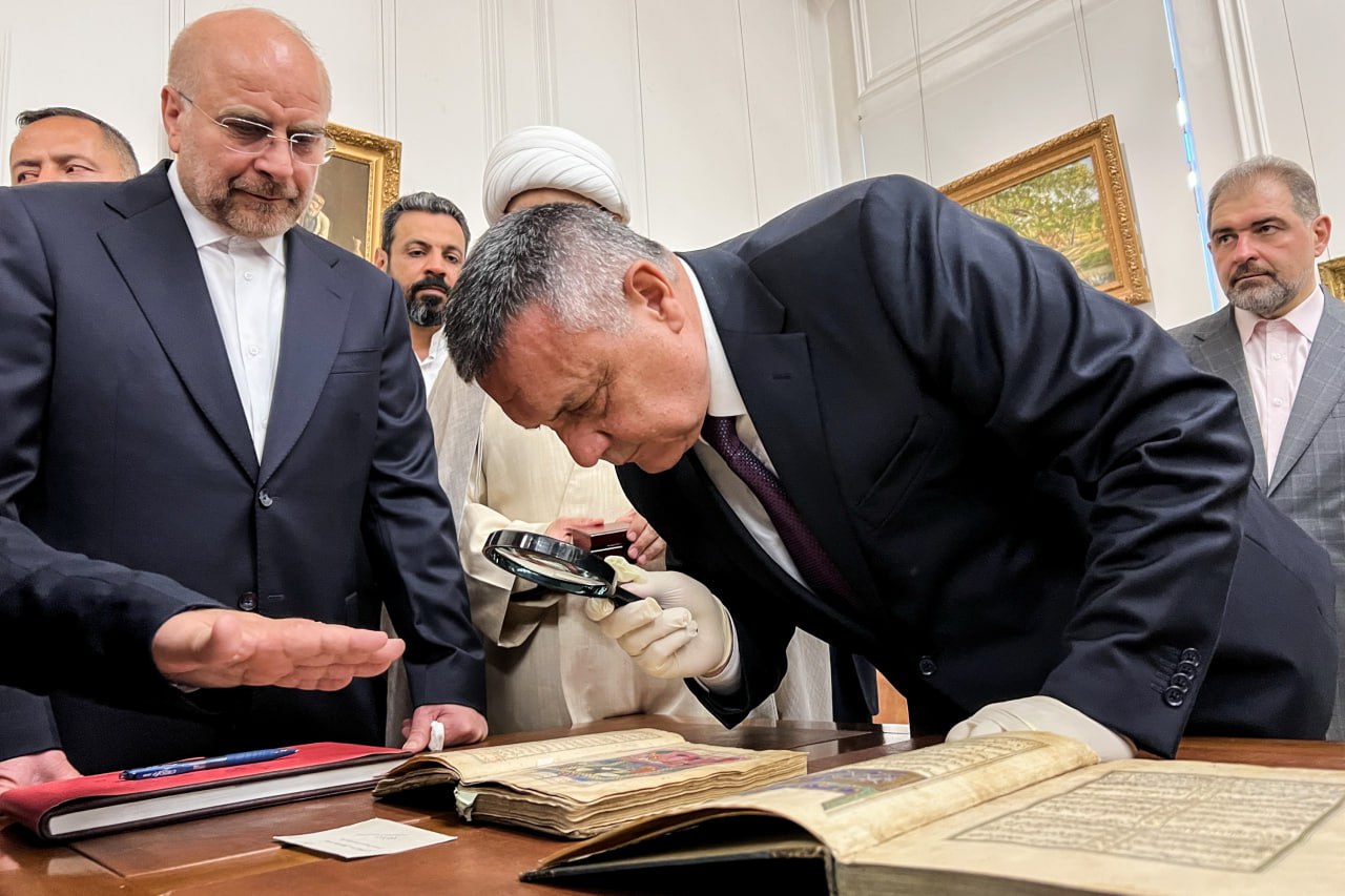 همراهی قالیباف در بازدید رئیس مجلس ازبکستان از صحن و دیگر ساختمان‌های مجلس