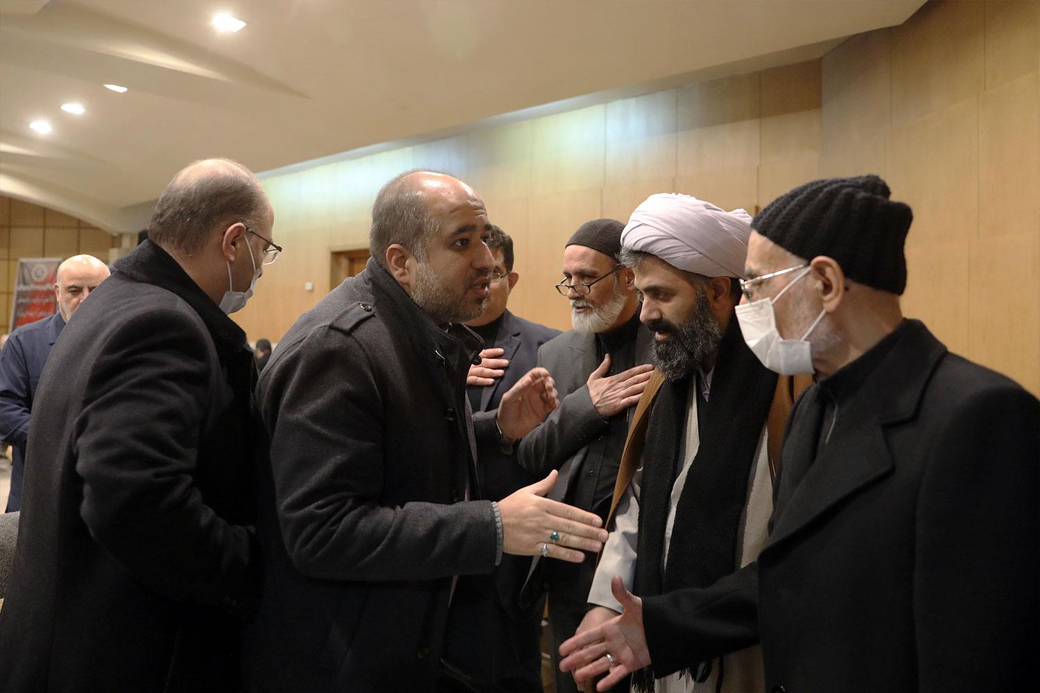 حضور قالیباف در مراسم ختم پدر سیدمصطفی آقامیرسلیم