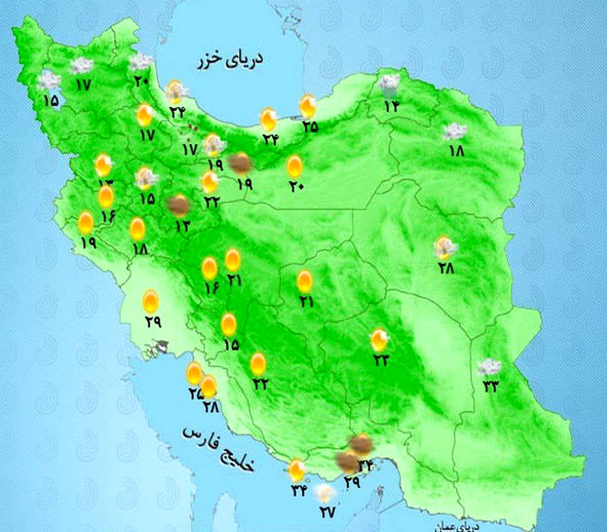 امروز در کدام مناطق کشور باران میبارد؟ + نقشه هوای استان ها