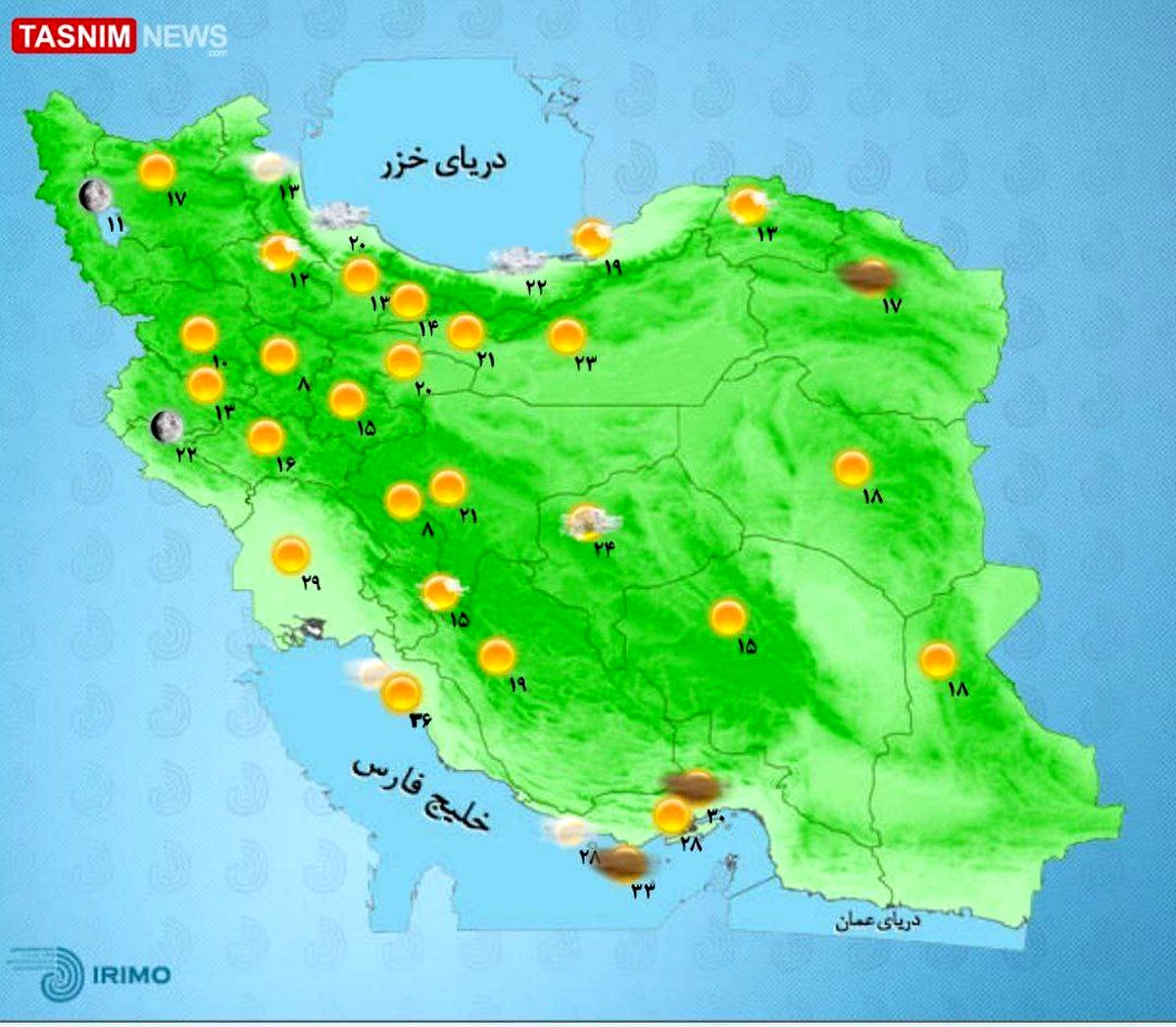 ادامه بارش باران در شمال کشور