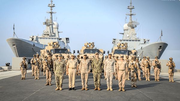 رزمایش دریایی عربستان و آمریکا در جده
