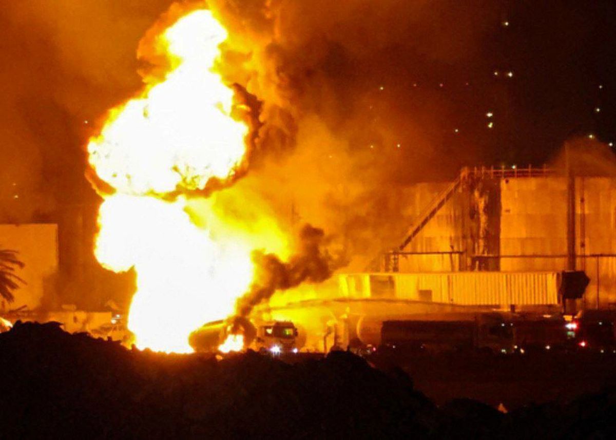 پالایشگاه حیفا در آتش +عکس