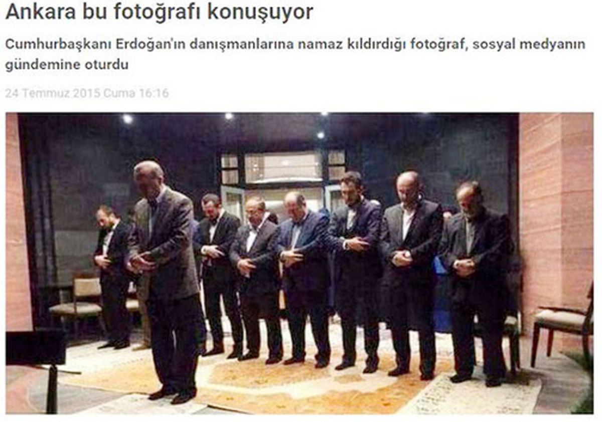اردوغان امام جماعت شد+عکس