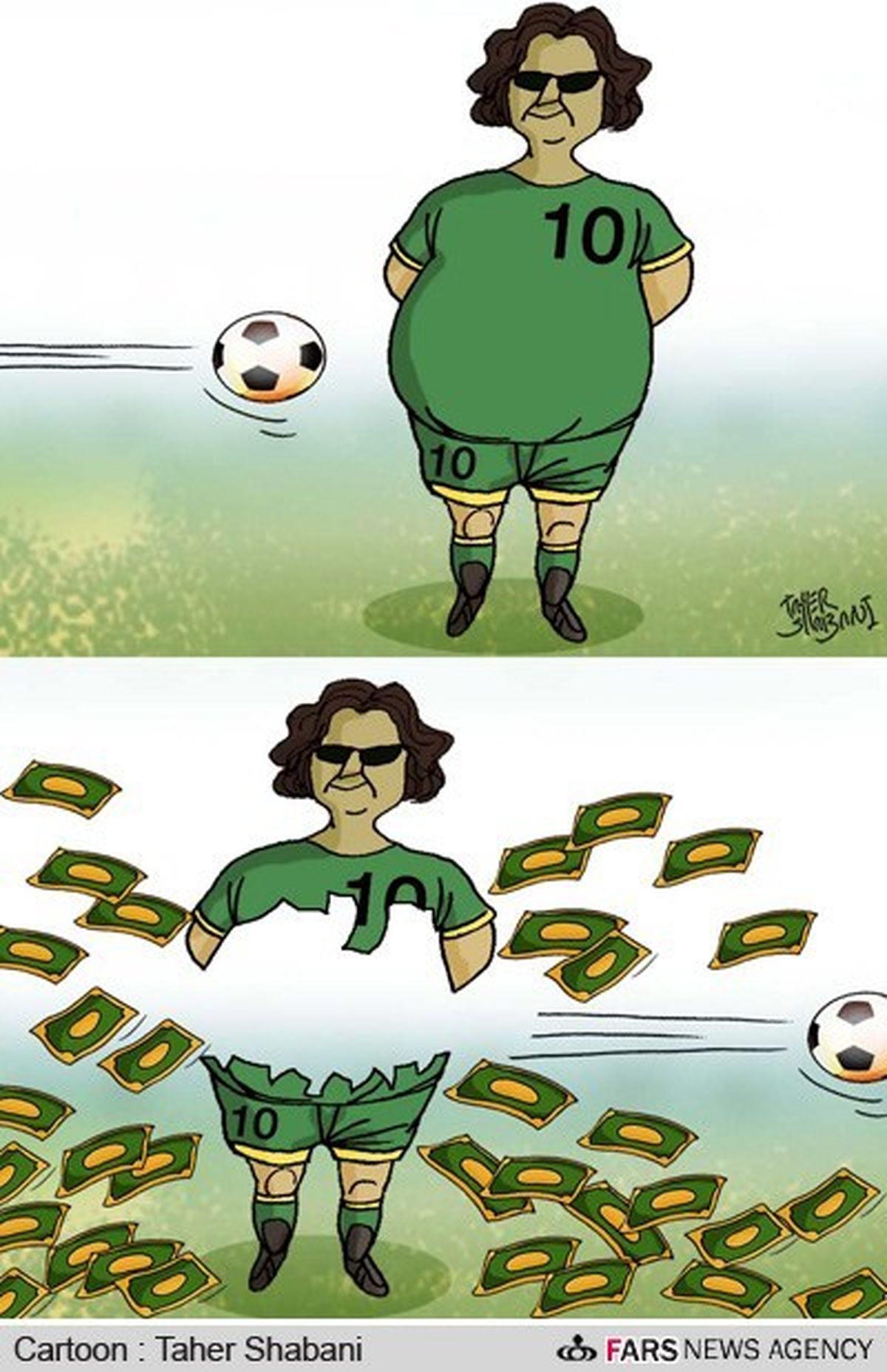 هزینه های میلیاردی در فوتبال!/ کارتون