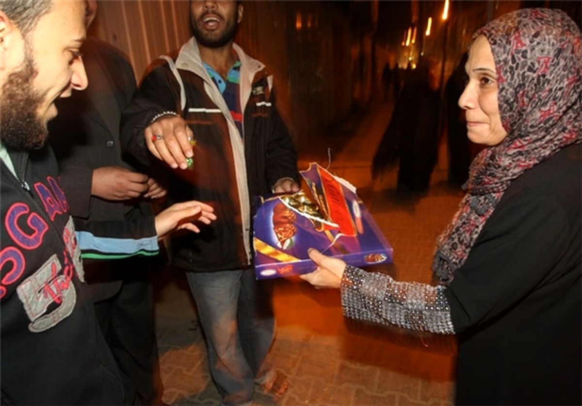 شادی مردم غزه از پیروزی مقاومت/تصاویر