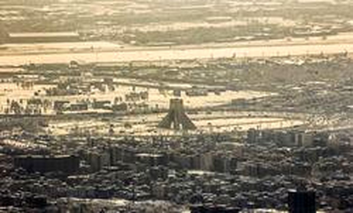 عکس هوایی از تهران برفی