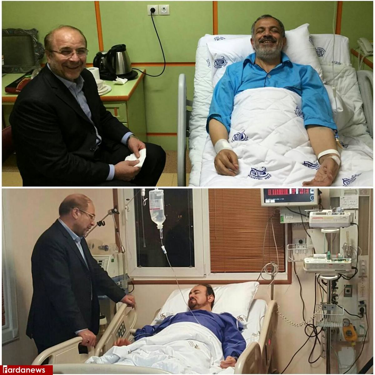 عکس: عیادت دکتر قالیباف از دو عضو شورای شهر