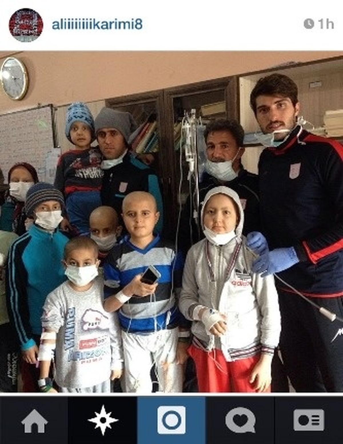 عکس بسیار زیبا در اینستاگرام علی کریمی