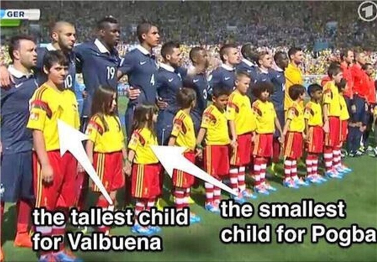 قدکوتاه‌بازیکن‌فرانسه‌سوژه‌رسانه‌ها/تصویر