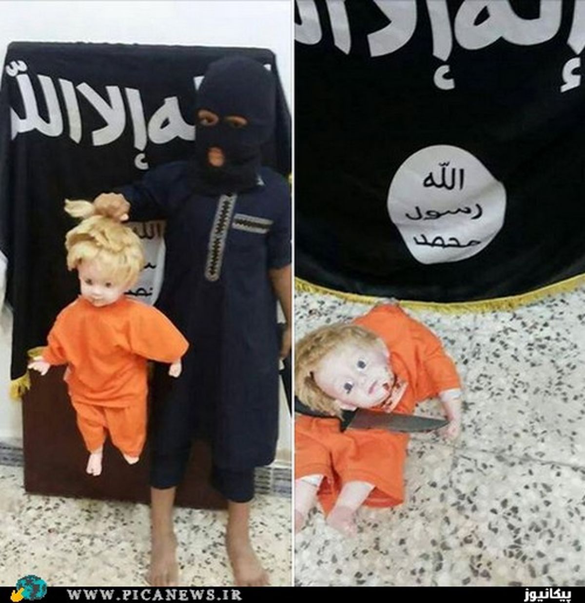 کودکی در آرزوی بریدن یک سر !/عکس