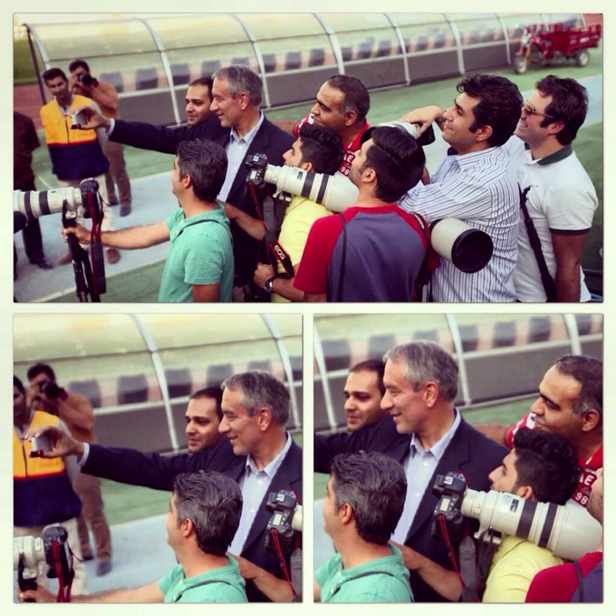 سلفی کفاشیان با عکاسان ورزشی/عکس