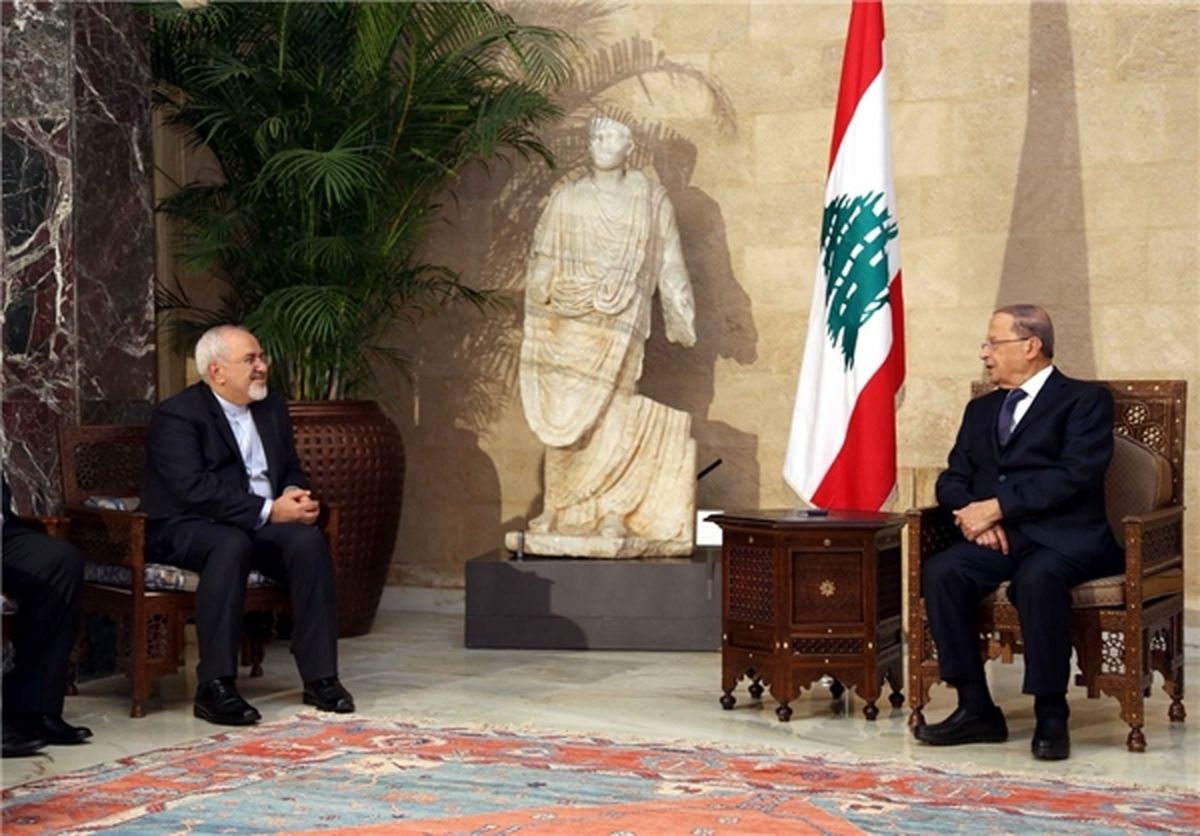 دیدار ظریف و «میشل عون» در کاخ «بعبدا» +عکس