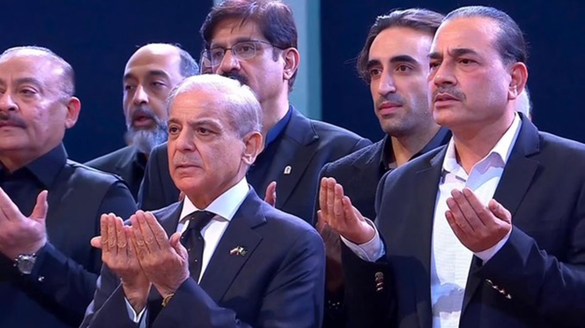 پیام شهباز شریف پس از حضور در مراسم وداع با رهبر شهید