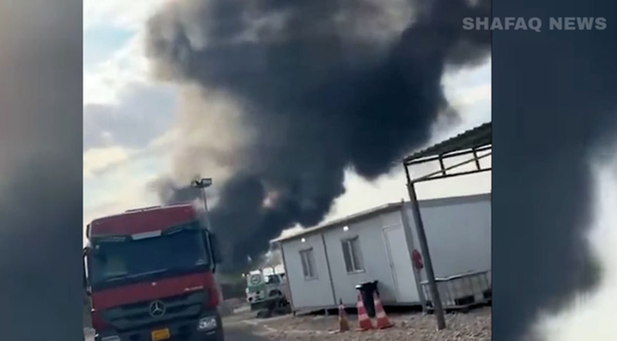 حمله پهپادی به میدان نفتی «سرسنک» در شمال عراق+فیلم