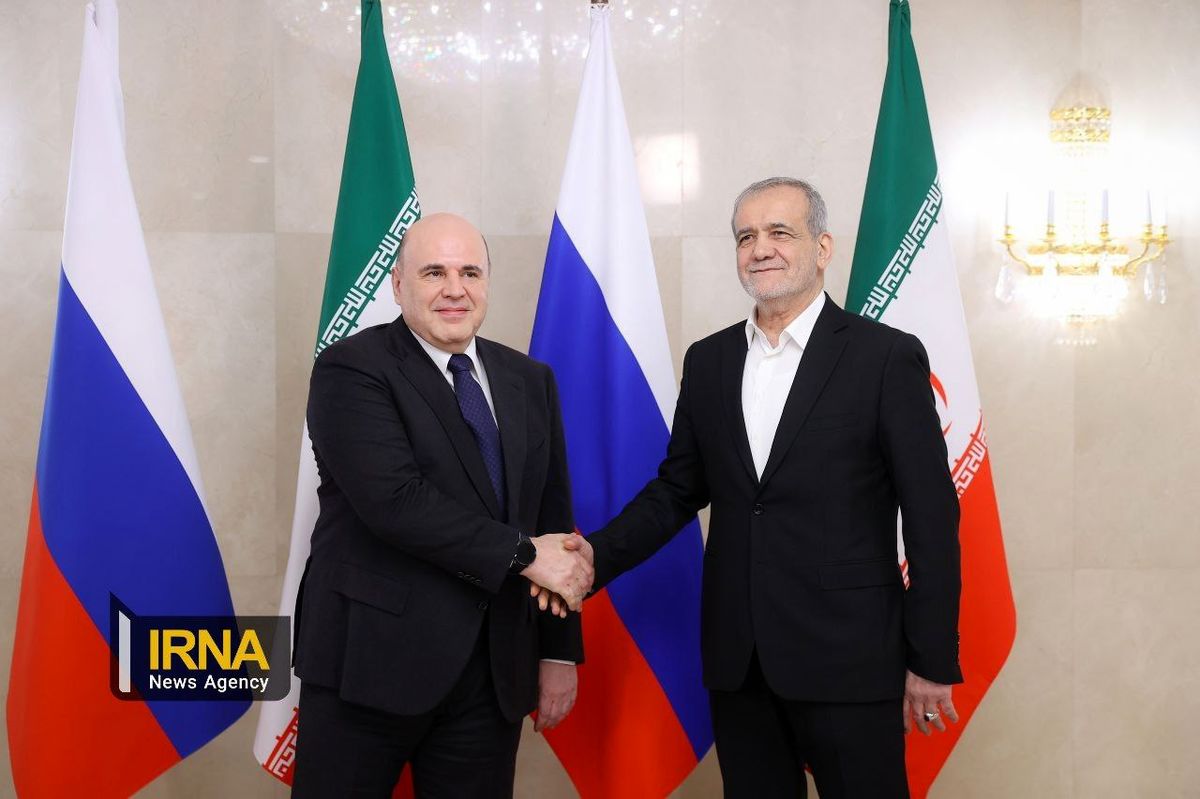 دیدار پزشکیان با میشوستین نخست وزیر روسیه