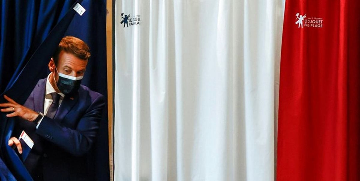 سیلی انتخاباتی به صورت ماکرون