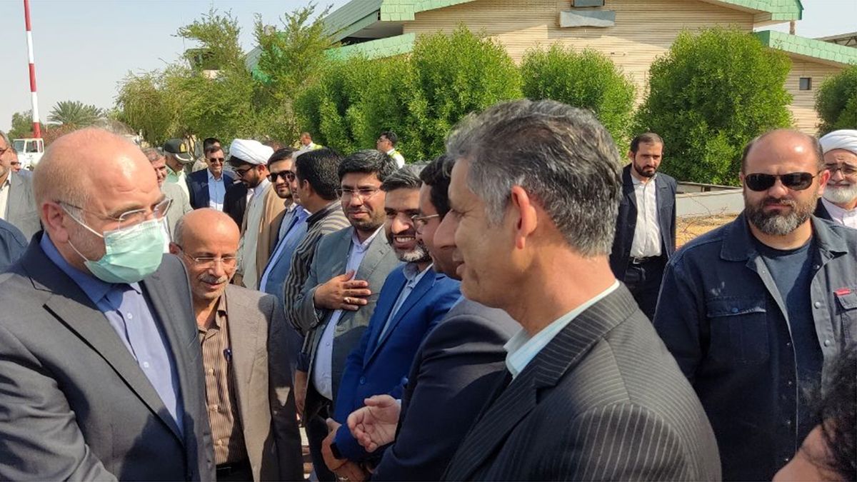 بازدید رییس مجلس از پالایشگاه اتان ریکاوری مهر