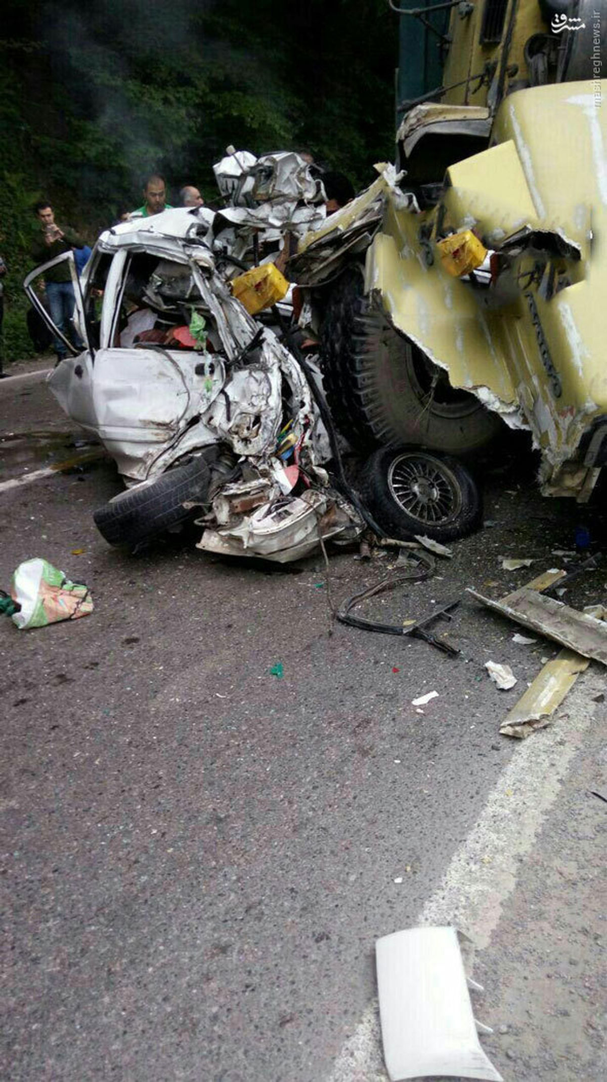 عکس: تصادف دلخراش در جاده هراز