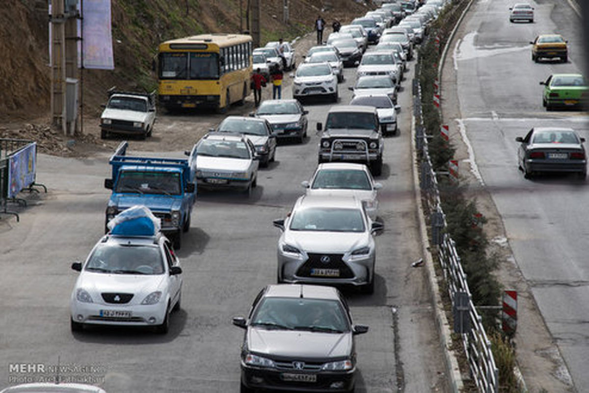 ترافیک سنگین در محور هراز