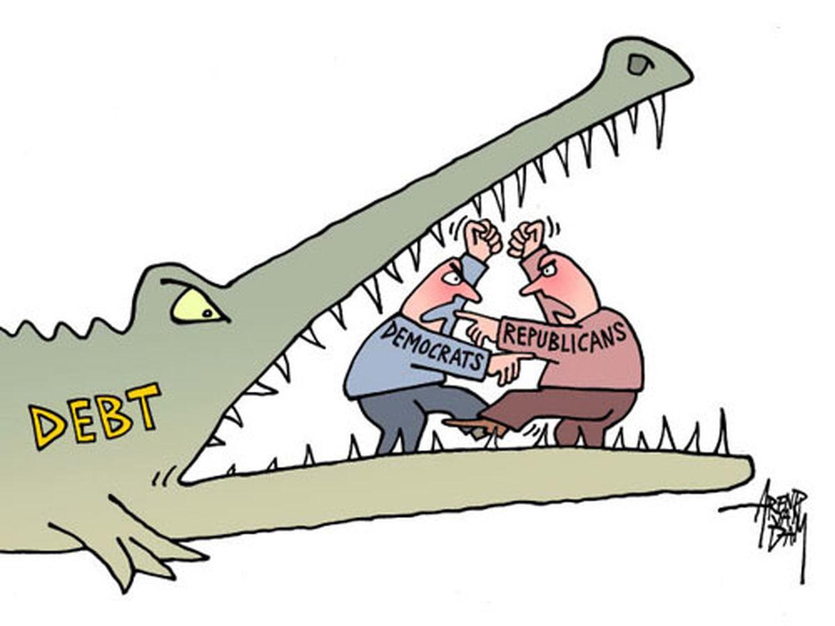 کاریکاتور/ دعوا در دهان تمساح!