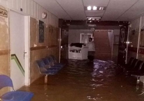 آبگرفتگی در فرودگاه آبادان +فیلم