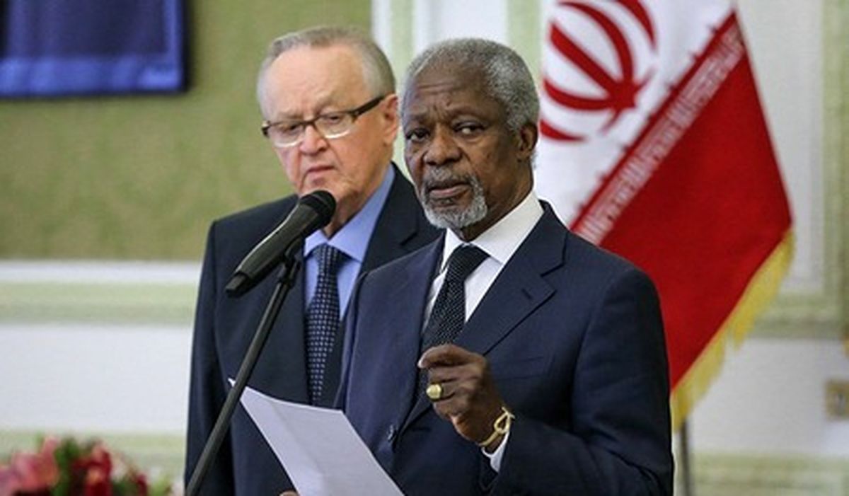 نماد ماسونی روی مچ کوفی عنان