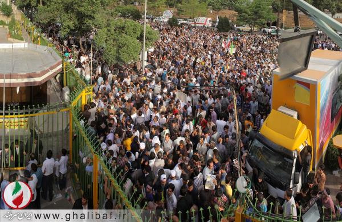 تصاویر‌/‌حماسه‌به‌یادماندنی‌استقبال‌از‌قالیباف‌در‌خراسان