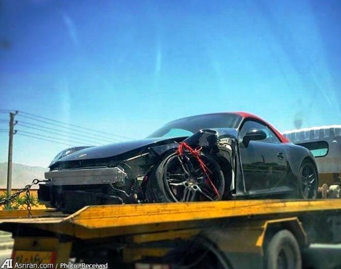 تصادف خودوی لوکس آلمانی در ایران +عکس