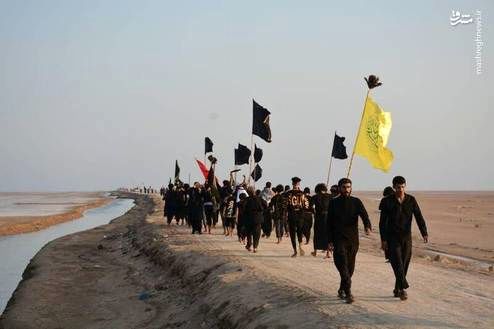 تصاویر: پیاده روی زائران اربعین به سمت کربلا