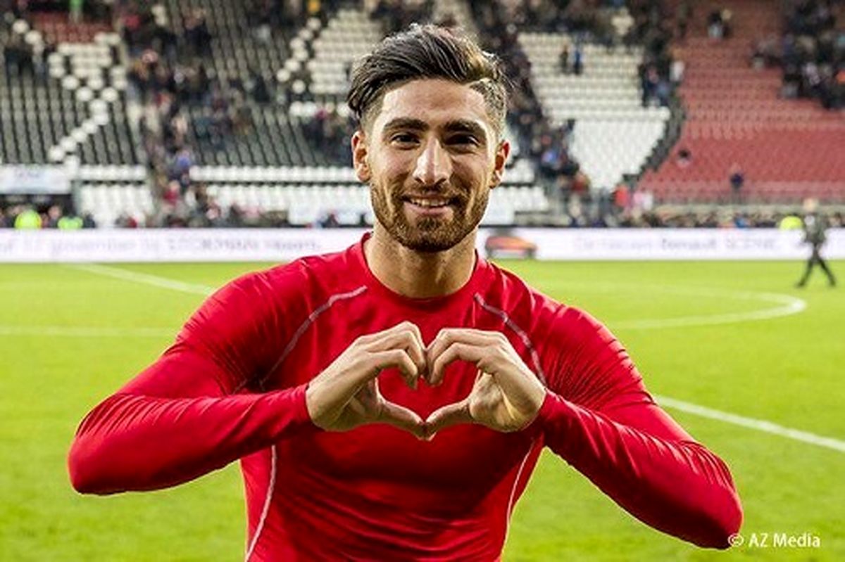 عکس: ولنتاین باشگاه هلندی با تصویر بازیکن ایرانی