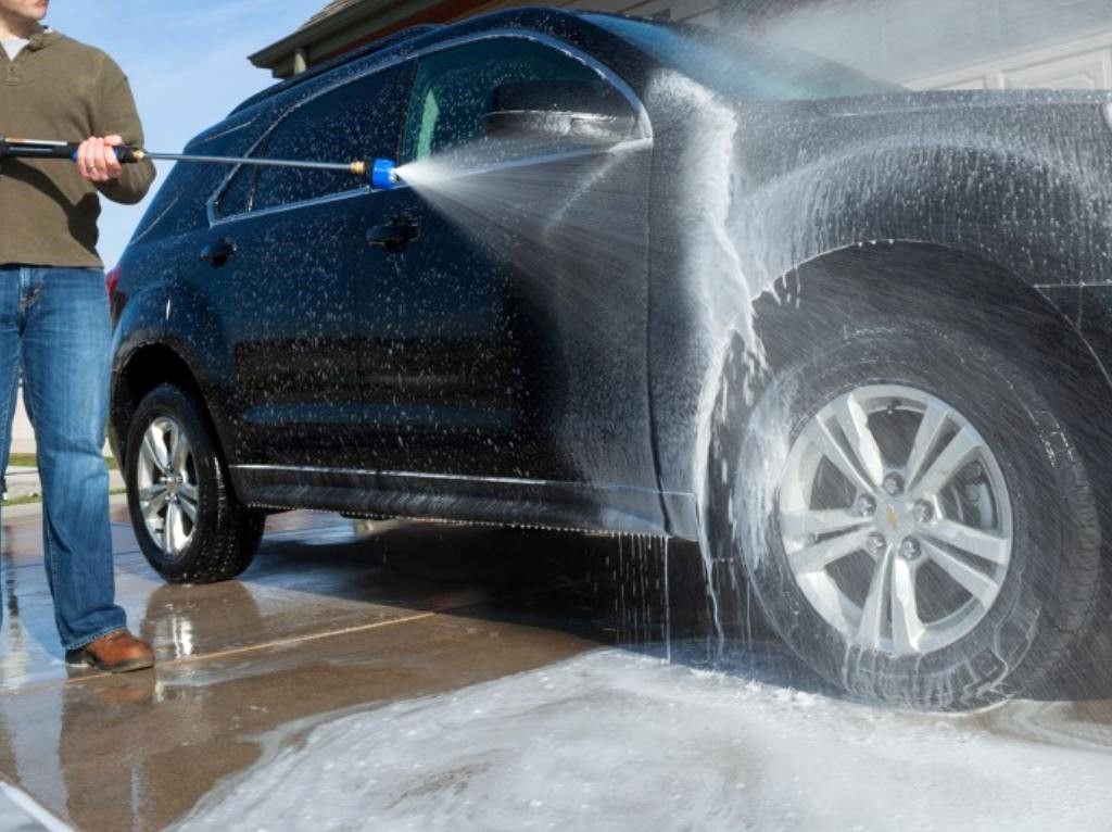 ساخت کارواش با پمپ آب خانگی