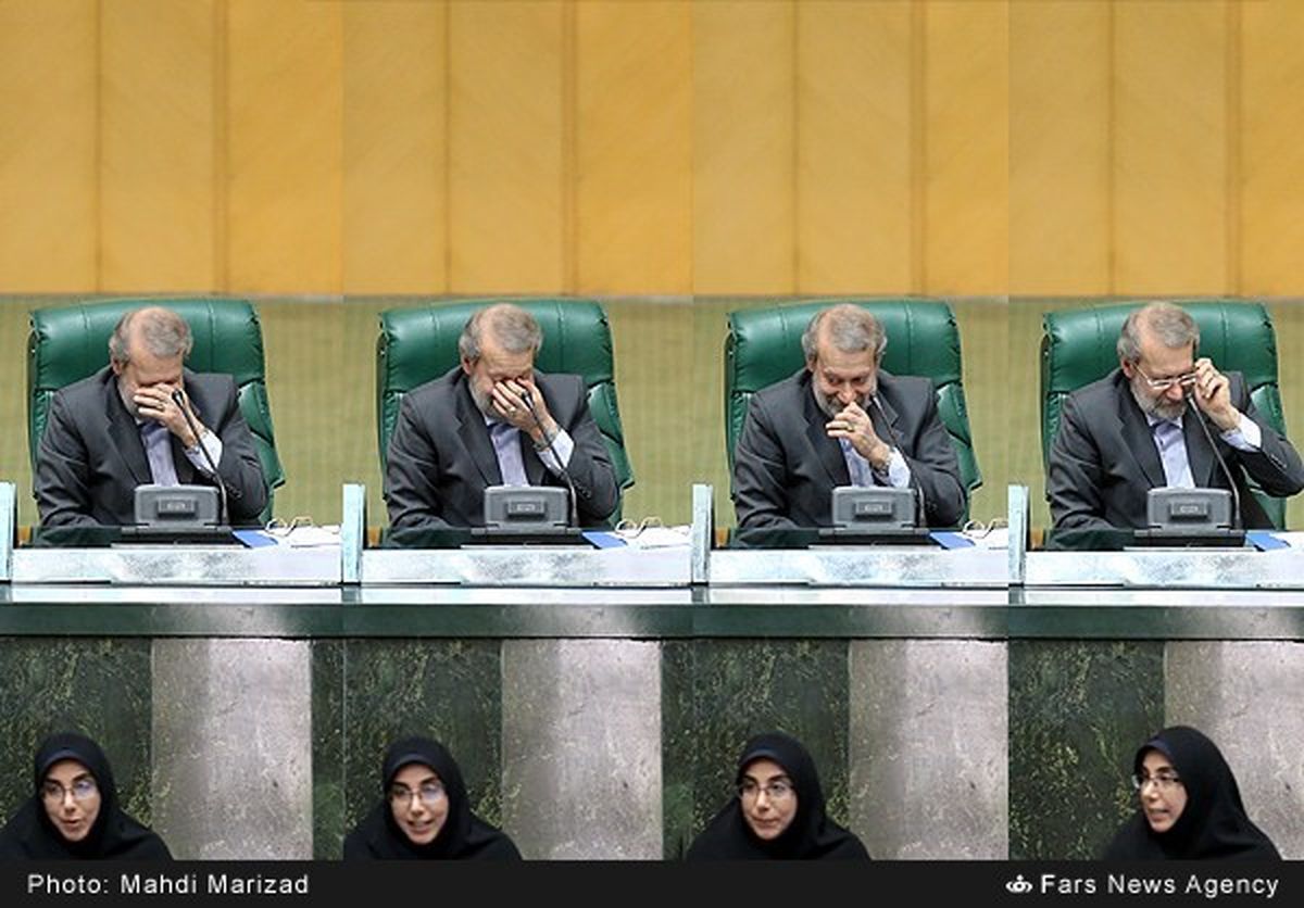 عکس: واکنش لاریجانی به شعر کودکانه خانم نماینده!