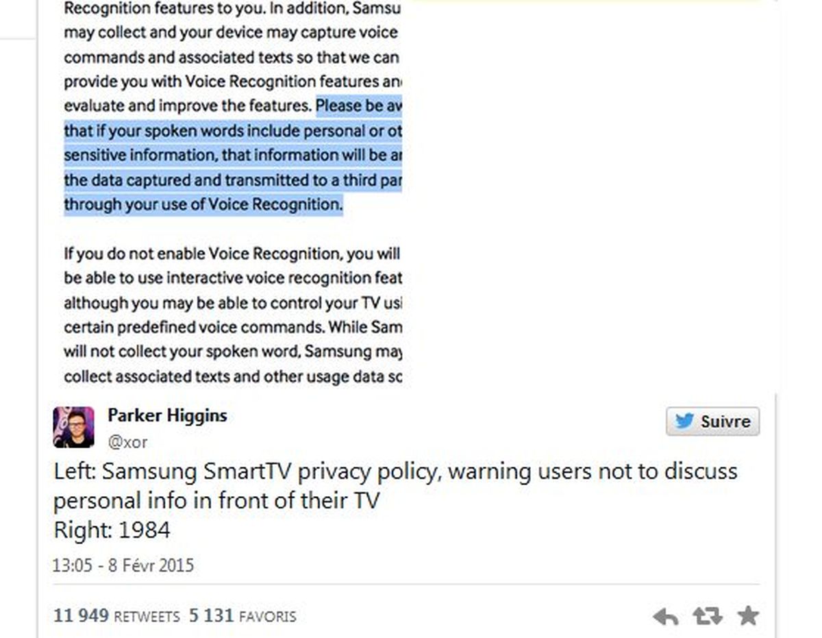 جاسوسی سامسونگ با تلویزیون‌!