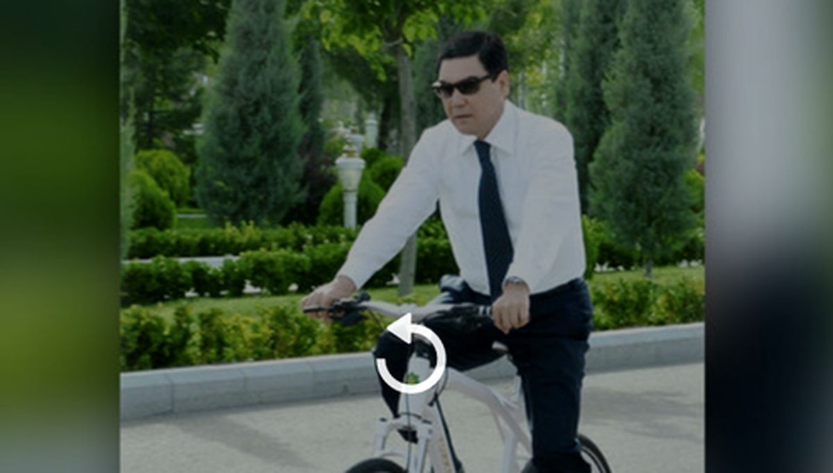 فیلم: تمرین تیراندازی آقای رئیس‌جمهور با دوچرخه!