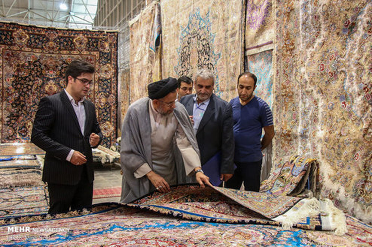 تصاویر: افتتاح نمایشگاه فرش دستباف تبریز با حضور روحانی