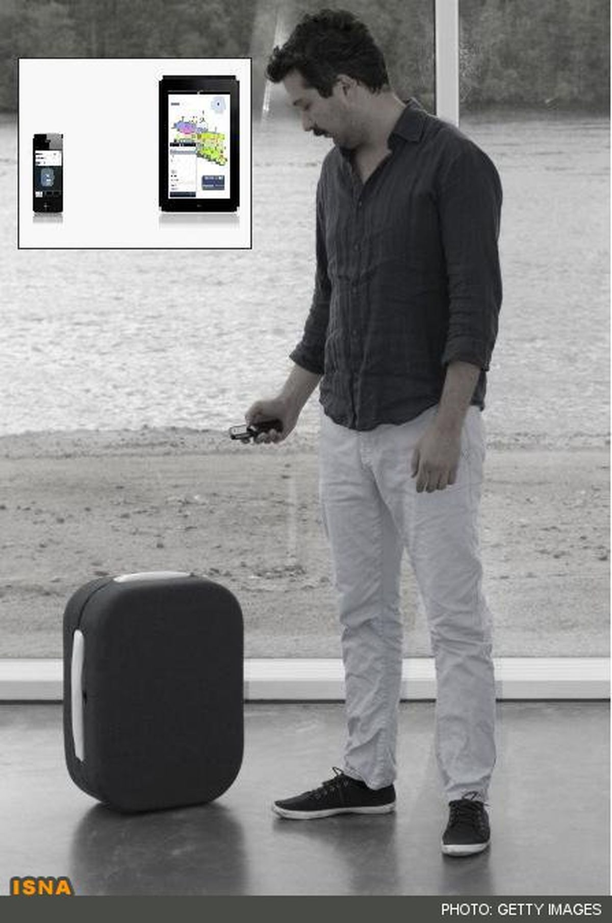 چمدانی که دنبال صاحب خود می رود!/عکس