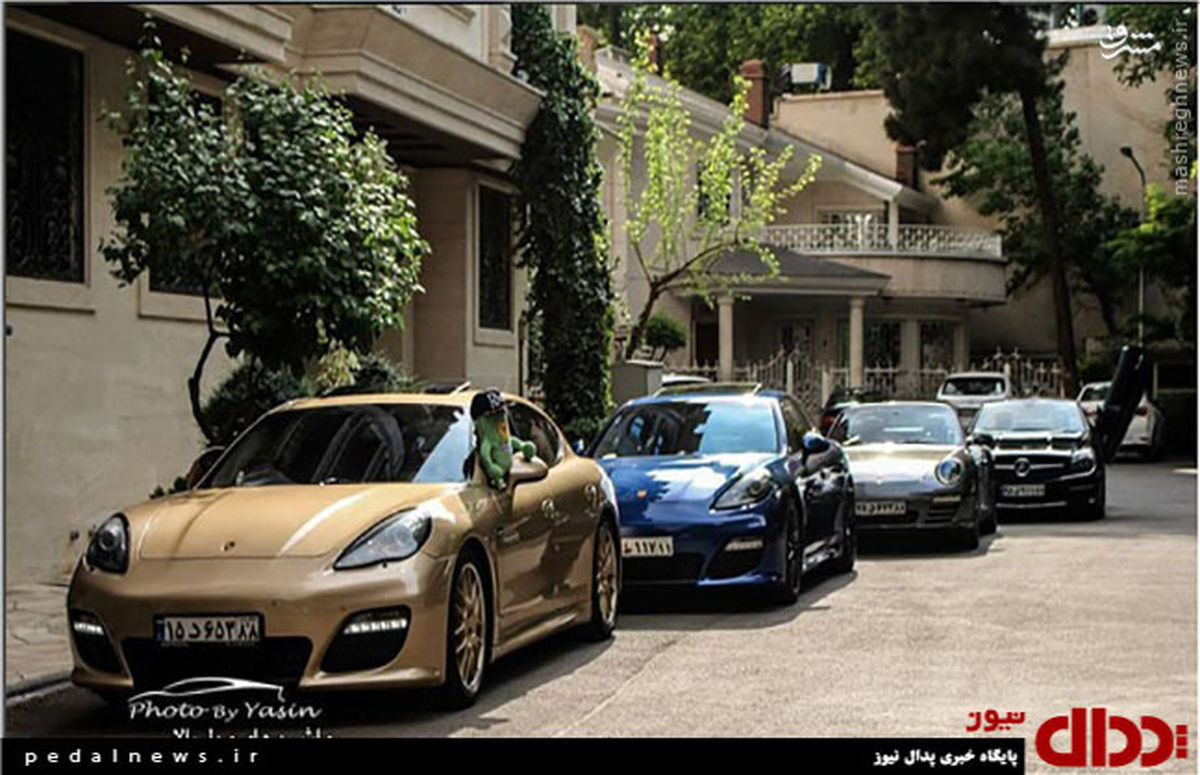 عکس: خودروهای میلیاردی در یک کوچه تهران