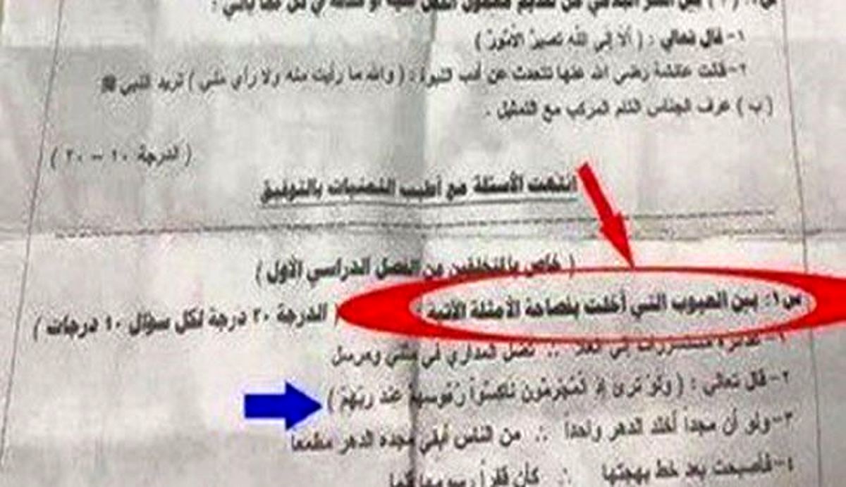 تعرض به قرآن کریم در آزمون مدارس الازهر