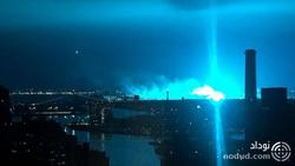 وحشت مردم از آبی شدن ناگهانی آسمان در شب! +تصاویر