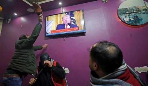 تصویری خاص از پاسخ یک فلسطینی به طرح «معامله قرن»
