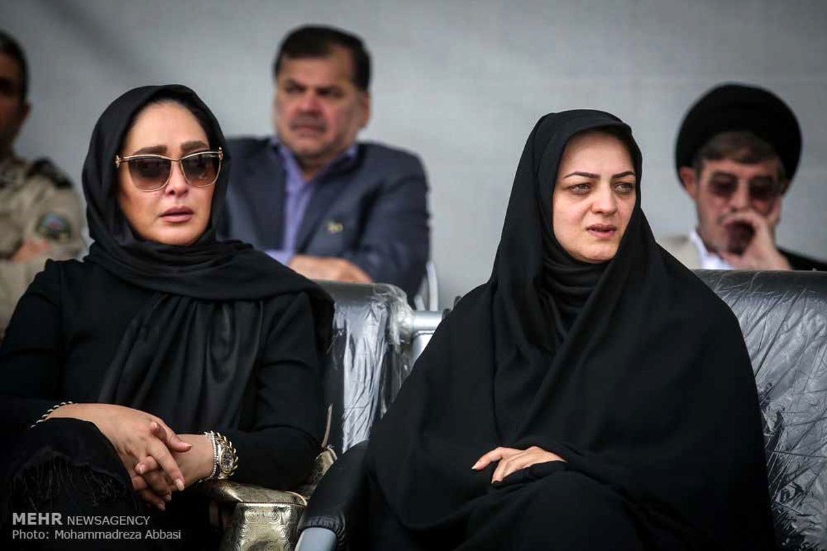 الهام حمیدی در تشییع پیکر همسر شهید بابایی +عکس