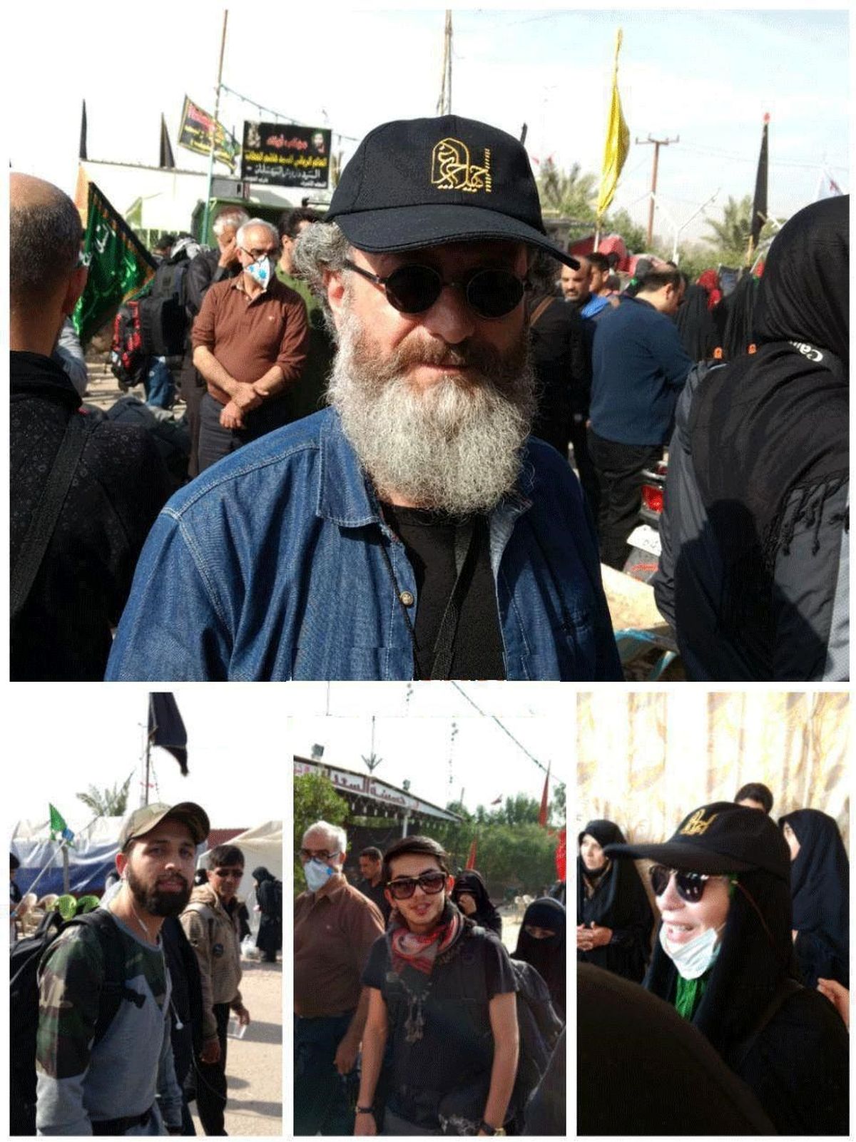 افسانه بایگان و محسن افشانی در پیاده‌روی اربعین +عکس