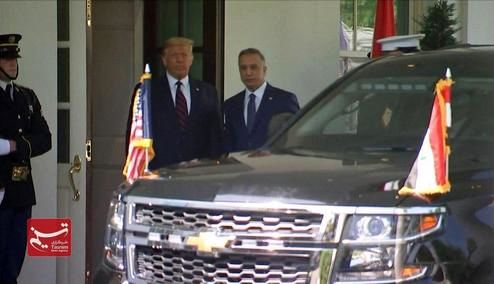 ترامپ به استقبال نخستوزیر عراق رفت +عکس