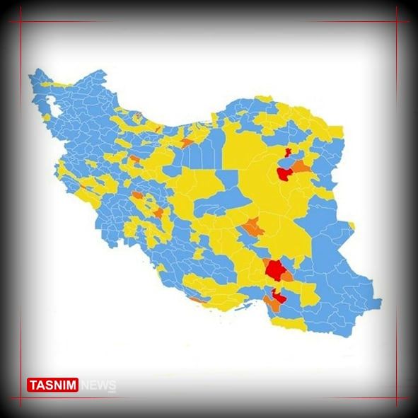 بازگشت رنگ قرمز و نارنجی به نقشه کرونایی